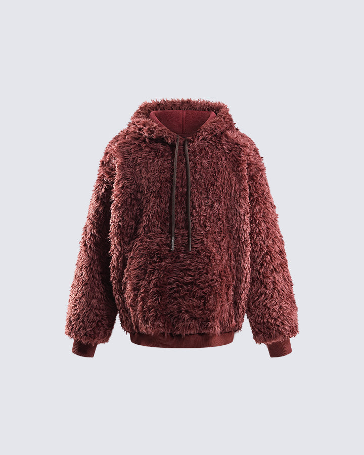 Faux Sherpa Hoodie
