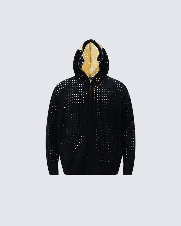 Hollow Out Hoodie Sweater