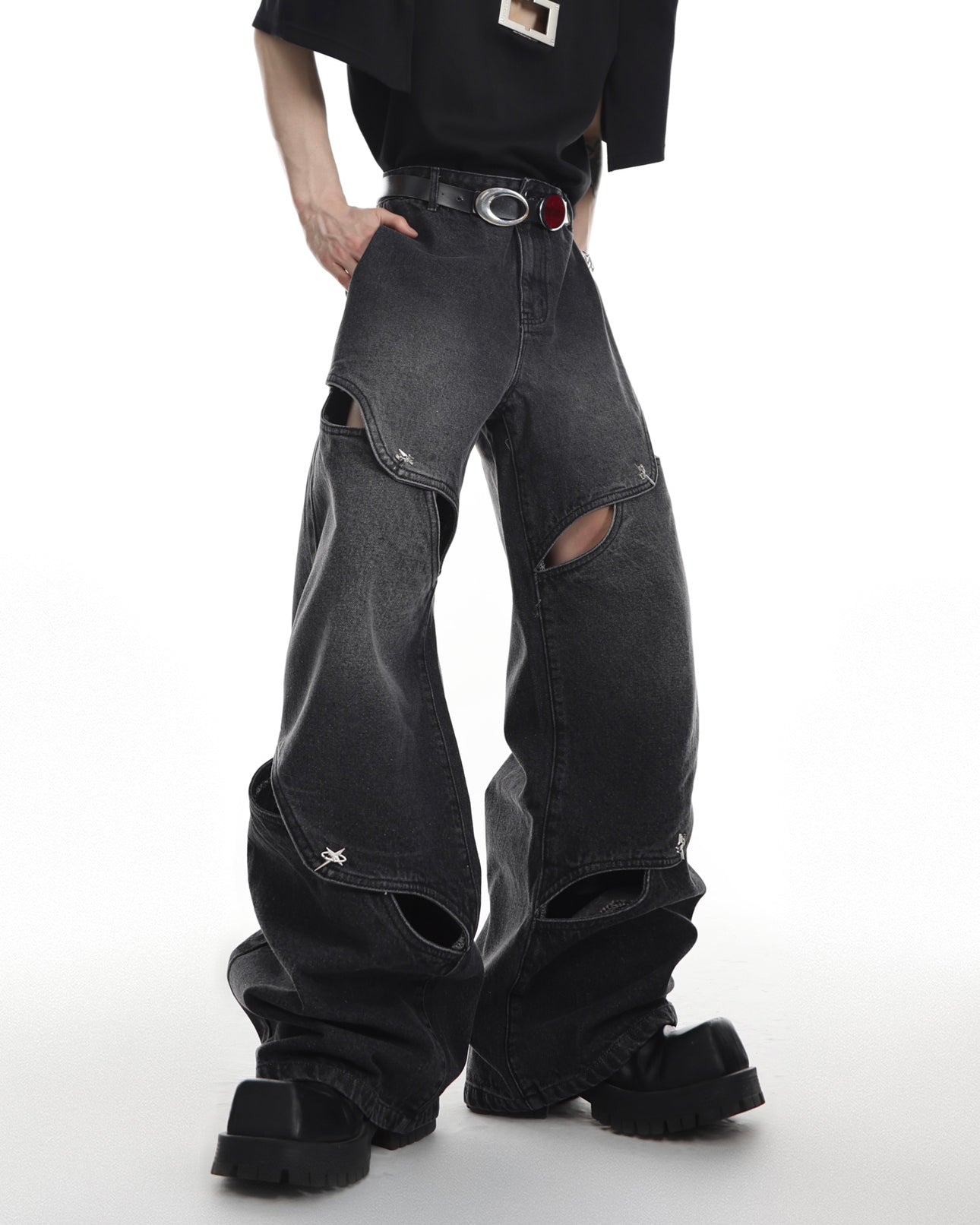 Kiikio Street Fashion Denim Pants