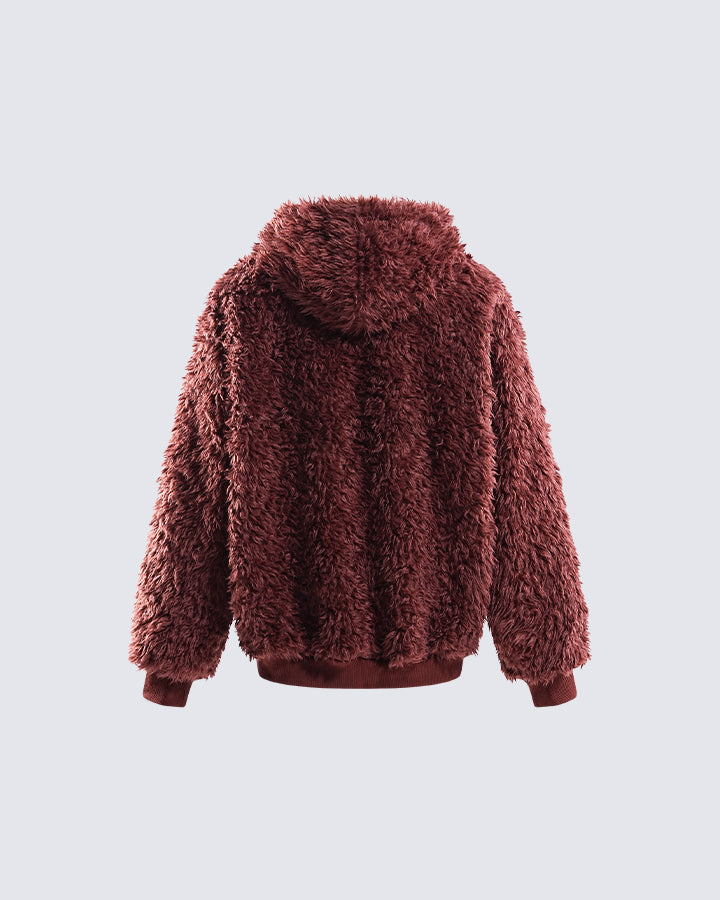 Faux Sherpa Hoodie