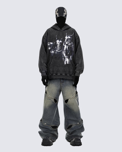 Kiikio Street Fashion Denim Pants