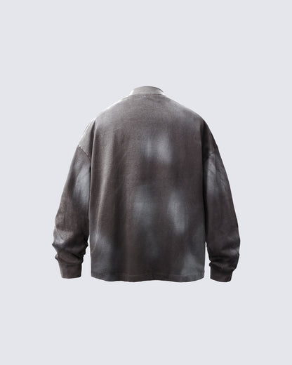 KIIKIO Oversized Long Sleeve Tee in Grey