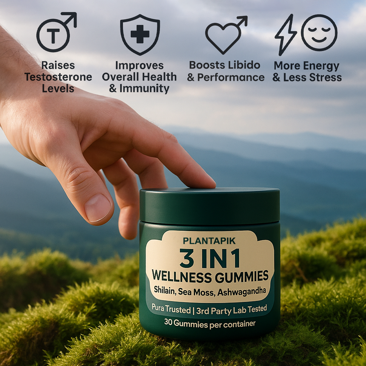 Plantapik® 3-in-1 Wellness Gummies